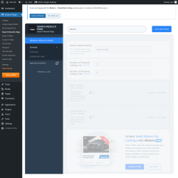 Page screenshot: Motors Plugin → Search Results Page