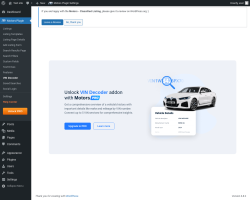 Page screenshot: Motors Plugin → VIN Decoder