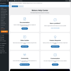 Page screenshot: Motors Plugin → Help Center
