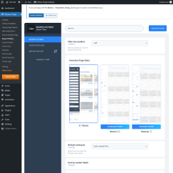 Page screenshot: Motors Plugin → Search Filters