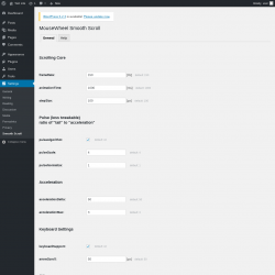 Page screenshot: Settings → Smooth Scroll
