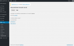 Page screenshot: Settings → Smooth Scroll → Help