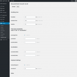 Page screenshot: Settings → Smooth Scroll