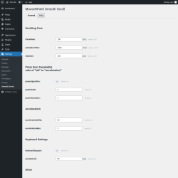 Page screenshot: Settings → Smooth Scroll