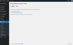 Page screenshot: Settings → Smooth Scroll → Help