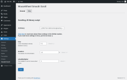 Page screenshot: Settings → Smooth Scroll