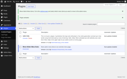 Page screenshot: Plugins &lsaquo; Test site &mdash; WordPress