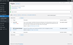 Page screenshot: Plugins ‹ Test site — WordPress