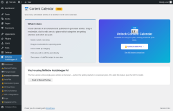 Page screenshot: MrNiche Autoblogger AI &rarr; 🔒 Content Calendar