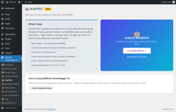 Page screenshot: MrNiche Autoblogger AI &rarr; 🔒 AutoPilot