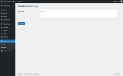Page screenshot: Multi-Admin Logs &rarr; Add Log