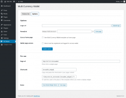 Page screenshot: MCWallet → Options