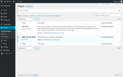 Page screenshot: Plugins ‹ Test site — WordPress