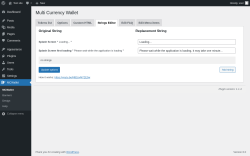 Page screenshot: MCWallet → Strings Editor