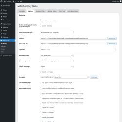 Page screenshot: MCWallet → Options