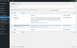 Page screenshot: Plugins ‹ Test site — WordPress