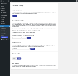 Page screenshot: MPG → Advanced settings