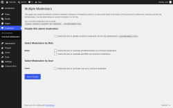 Page screenshot: Comments  &rarr; Comment Moderators