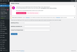 Page screenshot: Music Pack → Widgets Settings