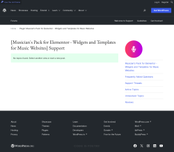 Page screenshot: Music Pack → Support Forum