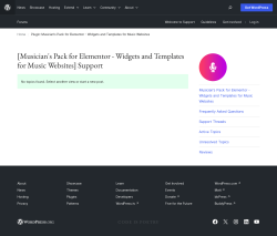 Page screenshot: Music Pack → Support Forum