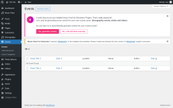 Page screenshot: Events