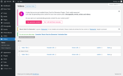 Page screenshot: Videos