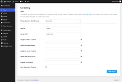 Page screenshot: Muvi &lsaquo; Test site &mdash; WordPress