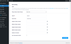 Page screenshot: Muvi &lsaquo; Test site &mdash; WordPress