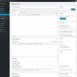 Page screenshot: MW WP Form &rarr; Add New
