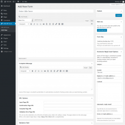 Page screenshot: MW WP Form &rarr; Add New