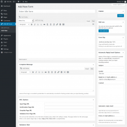 Page screenshot: MW WP Form &rarr; Add New