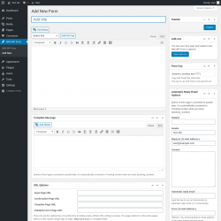Page screenshot: MW WP Form &rarr; Add New