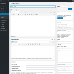 Page screenshot: MW WP Form &rarr; Add New