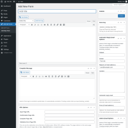 Page screenshot: MW WP Form &rarr; Add New Post