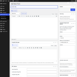 Page screenshot: MW WP Form &rarr; Add New Form