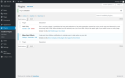 Page screenshot: Plugins ‹ Test site — WordPress