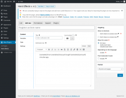 Page screenshot: Wow Plugins → Herd Effects → Add new