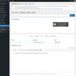 Page screenshot: Wow Plugins → Herd Effects → Add new