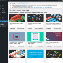 Page screenshot: Wow Plugins → Herd Effects → Plugins