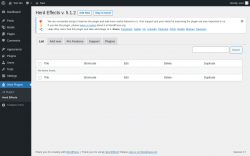 Page screenshot: Wow Plugins → Herd Effects