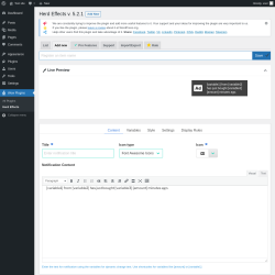 Page screenshot: Wow Plugins → Herd Effects → Add new