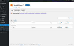 Page screenshot: Wow Plugins → Herd Effects