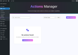 Page screenshot: MxChat → Actions