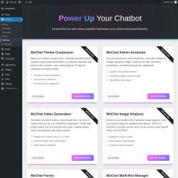 Page screenshot: MxChat &rarr; Add Ons