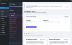 Page screenshot: MxChat &rarr; Pro & Extensions