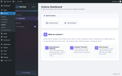 Page screenshot: MxChat &rarr; Actions