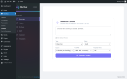 Page screenshot: MxChat &rarr; Content