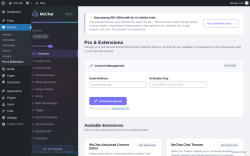 Page screenshot: MxChat &rarr; Pro & Extensions