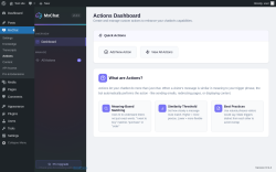 Page screenshot: MxChat &rarr; Actions